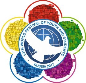 Logo der im Oktober 2017 in Sotschi stattfindenden 19. Weltfestspiele
