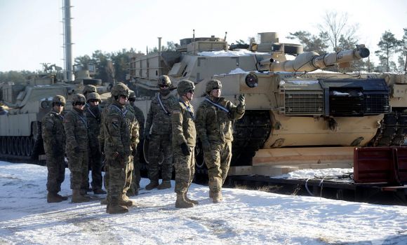 US-Panzer nahe der russischen Grenze