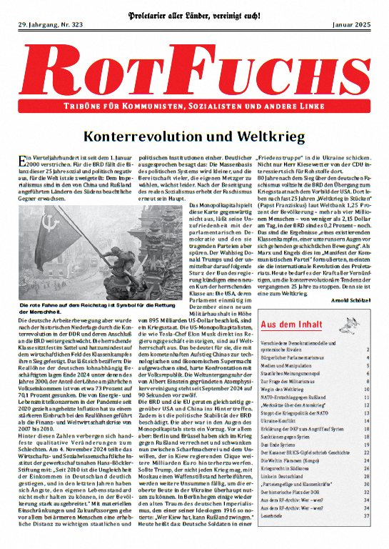 Rotfuchs 322 - Januar 2025