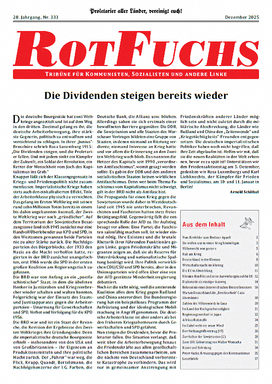 Rotfuchs 333 - Dezember 2025